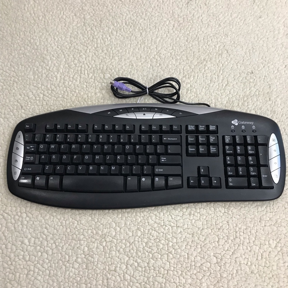 Gateway Wired Computer Keyboard KB-0401 Black/Silver
Measures: 19.75” W …